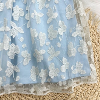 Vestido de Renda e pérolas Azul